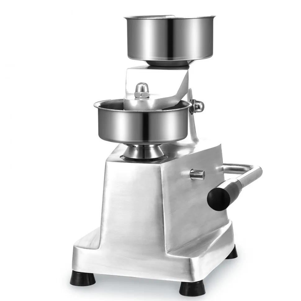 VEVOR Commercial Burger Patty Maker, 130mm/5inch Hamburger Beef Patty Maker, Heavy Duty Food-Grade Stainless Steel Bowl Burger Press Machine, Kitchen Meat Forming Processor with 1000 Pcs Patty Papers