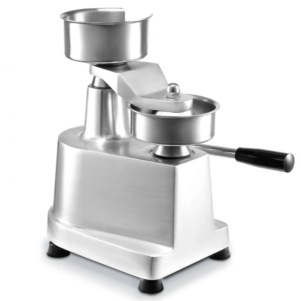 VEVOR Commercial Burger Patty Maker, 130mm/5inch Hamburger Beef Patty Maker, Heavy Duty Food-Grade Stainless Steel Bowl Burger Press Machine, Kitchen Meat Forming Processor with 1000 Pcs Patty Papers