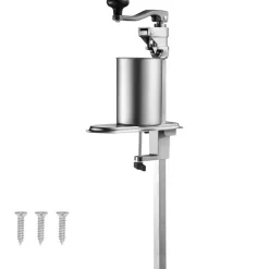 VEVOR Commercial Can Opener, Heavy-Duty Manual Tabletop Cans Opener for Cans Up to 15.75 in Height, Height-Adjustable Can Openers Fixed with Screws & Table Clamp, for Restaurant, Hotel, and Food Store