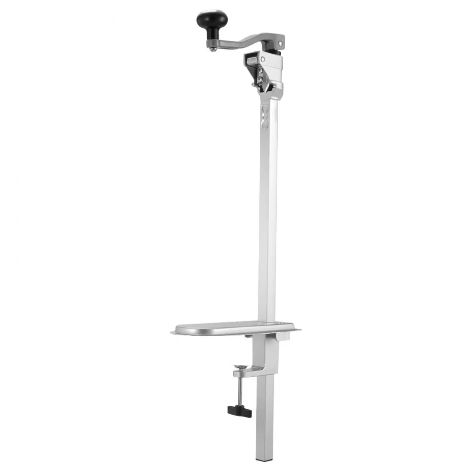 VEVOR Commercial Can Opener, Heavy-Duty Manual Tabletop Cans Opener for Cans Up to 15.75 in Height, Height-Adjustable Can Openers Fixed with Screws & Table Clamp, for Restaurant, Hotel, and Food Store