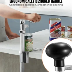 VEVOR Commercial Can Opener, Heavy-Duty Manual Tabletop Cans Opener for Cans Up to 11.8 in Height, Height-Adjustable Professional Can Openers with Stainless Steel Blade, for Restaurant & Food Store