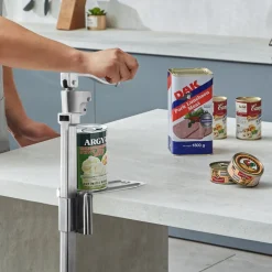VEVOR Commercial Can Opener, Heavy-Duty Manual Tabletop Cans Opener for Cans Up to 11.8 in Height, Height-Adjustable Professional Can Openers Fixed with Screws, for Restaurant, Hotel, and Food Store