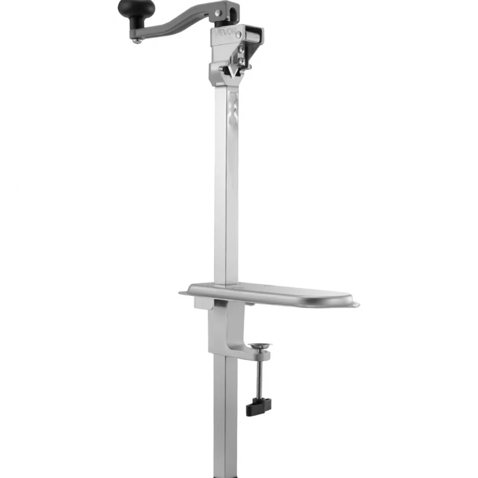 VEVOR Commercial Can Opener, Heavy-Duty Manual Tabletop Cans Opener for Cans Up to 11.8 in Height, Height-Adjustable Can Openers Fixed with Screws & Table Clamp, for Restaurant, Hotel, and Food Store
