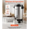 VEVOR Commercial Coffee Urn, 40 Cup 203oz Hot Beverage Dispenser with Dripless Faucet, 1090W Quick-Brewing Coffee Maker, Automatic Temperature Control, for Catering, Party, Church & Restaurant