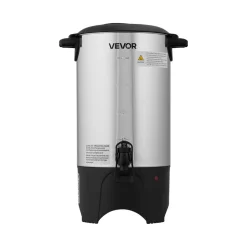 VEVOR Commercial Coffee Urn, 40 Cup 6 L Hot Beverage Dispenser with Dripless Faucet, Quick-Brewing Commercial Coffee Maker, with Stainless Steel Liner, for Catering, Business, Church & Restaurant