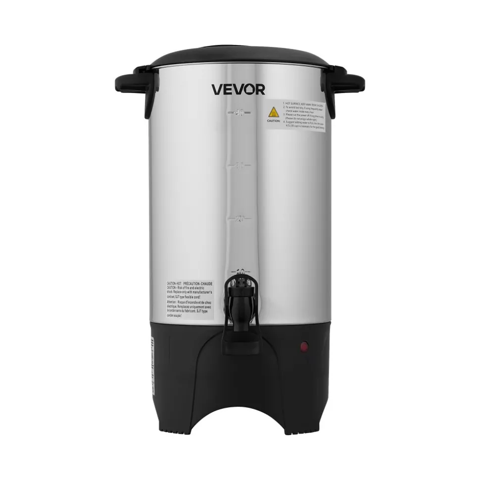 VEVOR Commercial Coffee Urn, 40 Cup 6 L Hot Beverage Dispenser with Dripless Faucet, Quick-Brewing Commercial Coffee Maker, with Stainless Steel Liner, for Catering, Business, Church & Restaurant
