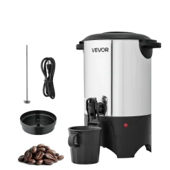 VEVOR Commercial Coffee Urn, 30 Cup 4.5 L Hot Beverage Dispenser with Dripless Faucet, Quick-Brewing Commercial Coffee Maker with Stainless Steel Liner, for Catering, Business, Church & Restaurant