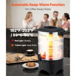 VEVOR Commercial Coffee Urn, 30 Cup 4.5 L Hot Beverage Dispenser with Dripless Faucet, Quick-Brewing Commercial Coffee Maker with Stainless Steel Liner, for Catering, Business, Church & Restaurant