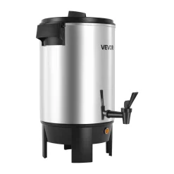 VEVOR Commercial Coffee Urn, 30 Cup 152oz Hot Beverage Dispenser with Dripless Faucet, 1090W Quick-Brewing Coffee Maker, Automatic Temperature Control, for Catering, Party, Church & Restaurant