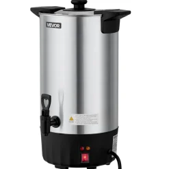 VEVOR Commercial Coffee Urn, 60 Cup 9 L Hot Beverage Dispenser with Dripless Faucet, Quick-Brewing Stainless Steel Large Commercial Coffee Maker, for Catering, Business, Party, Church & Restaurant