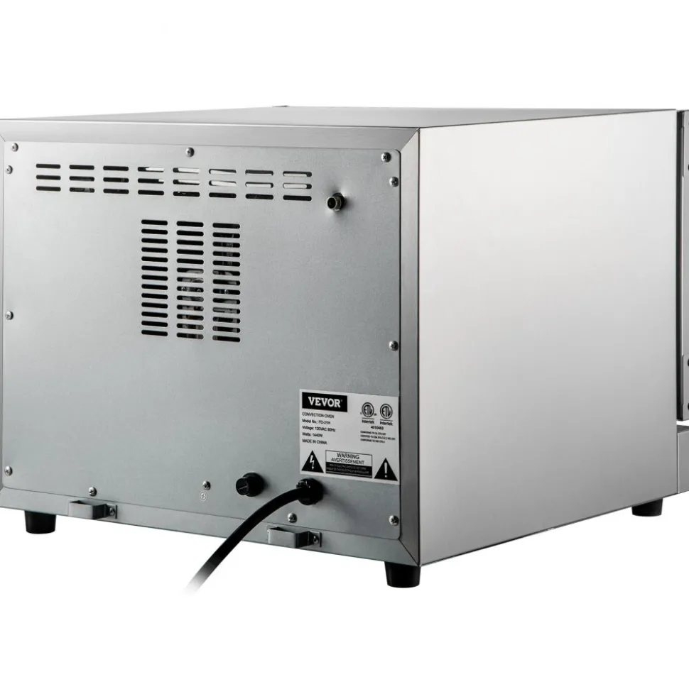 VEVOR Commercial Convection Oven, 4.24 cu.ft Countertop Oven for Full-Size Pans, Electric Convection Ovens with 4 Racks, 360° Hot Air Circulation, for Bakery, Restaurant & Pizza Shop (208-240V 5000W)
