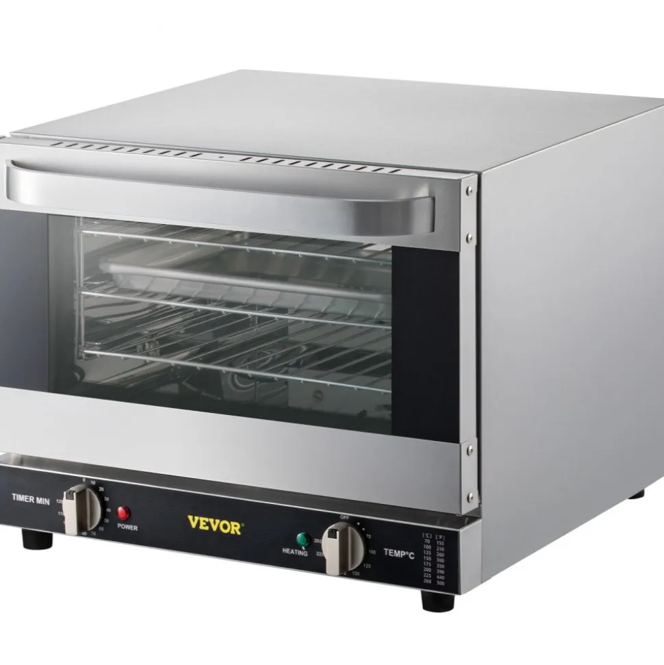 VEVOR Commercial Convection Oven, 4.24 cu.ft Countertop Oven for Full-Size Pans, Electric Convection Ovens with 4 Racks, 360° Hot Air Circulation, for Bakery, Restaurant & Pizza Shop (208-240V 5000W)