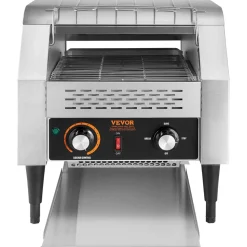 VEVOR Commercial Conveyor Toaster, 300 Slices/Hour Conveyor Belt Toaster, Heavy Duty Stainless Steel Commercial Toaster Oven, Electric  Restaurant Commercial Toaster for Toast Bun, Bagel, Bread