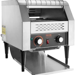 VEVOR Commercial Conveyor Toaster, 300 Slices/Hour Conveyor Belt Toaster, Heavy Duty Stainless Steel Commercial Toaster Oven, Electric  Restaurant Commercial Toaster for Toast Bun, Bagel, Bread