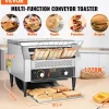 VEVOR Commercial Conveyor Toaster, 450 Slices/Hour Conveyor Belt Toaster, Heavy Duty Stainless Steel Commercial Toaster Oven, Electric Restaurant Commercial Toaster for Toast Bun, Bagel, Bread