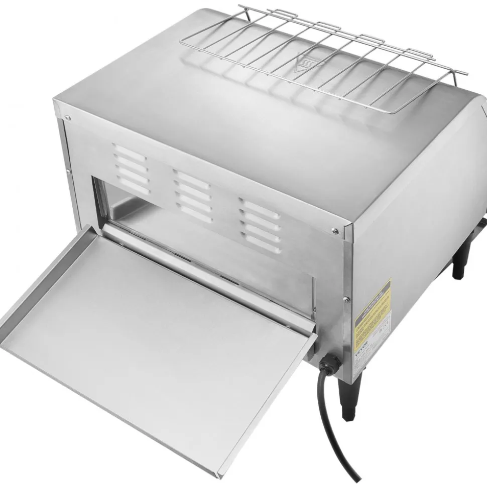 VEVOR Commercial Conveyor Toaster, 450 Slices/Hour Conveyor Belt Toaster, Heavy Duty Stainless Steel Commercial Toaster Oven, Electric Restaurant Commercial Toaster for Toast Bun, Bagel, Bread