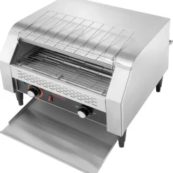 VEVOR Commercial Conveyor Toaster, 450 Slices/Hour Conveyor Belt Toaster, Heavy Duty Stainless Steel Commercial Toaster Oven, Electric Restaurant Commercial Toaster for Toast Bun, Bagel, Bread