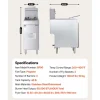 VEVOR Commercial Deep Fryer, 3-Burner Fryer for Restaurants, Stainless Steel Floor Standing Deep Fryers with Dual Baskets and Adjustable Temperature, Propane Powered, 40 lbs Capacity, 90,000 BTU