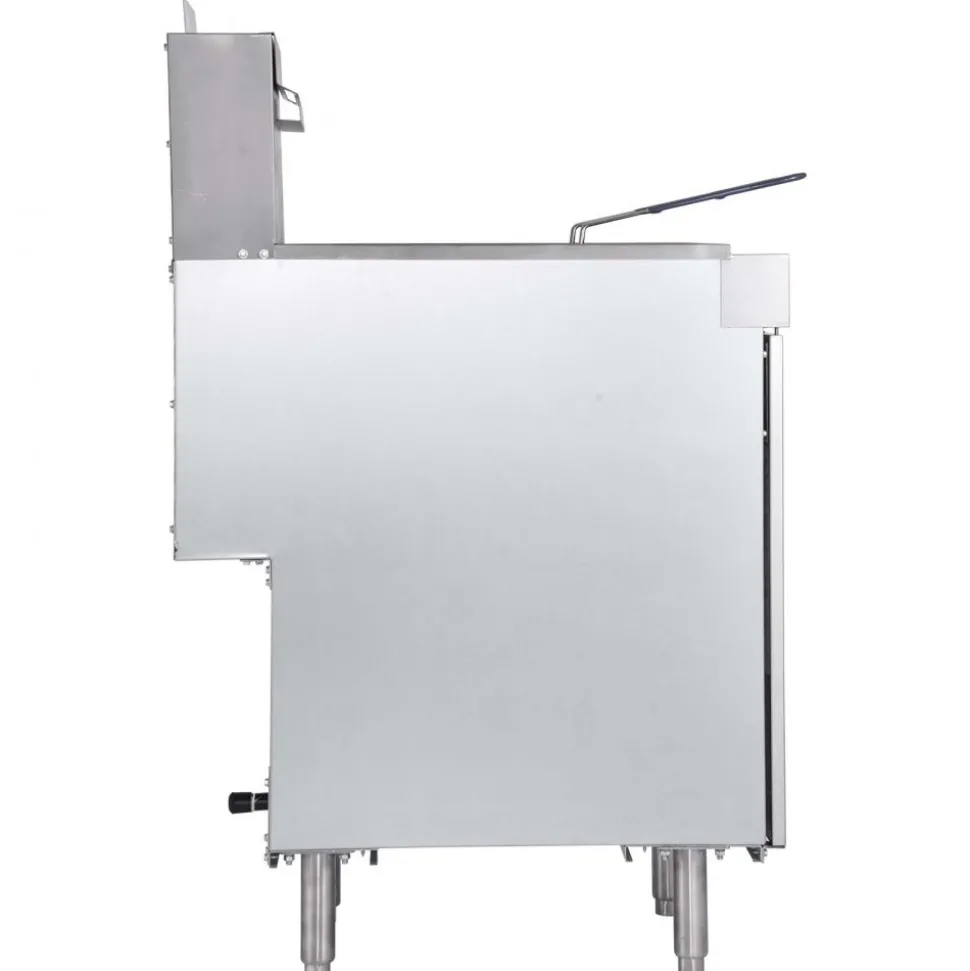 VEVOR Commercial Deep Fryer, 3-Burner Fryer for Restaurants, Stainless Steel Floor Standing Deep Fryers with Dual Baskets and Adjustable Temperature, Propane Powered, 40 lbs Capacity, 90,000 BTU