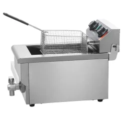 VEVOR Commercial Deep Fryer, 1500W Electric Countertop Fryer with Basket, 11.6Qt / 11L Stainless Steel Single Oil Fryer with Time & Temp Control, Overheat Protection, for Kitchen Restaurant Use