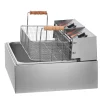 VEVOR Commercial Deep Fryer, 3000W Electric Turkey Fryer with 3 Removable Baskets, Large Capacity 18Qt / 17L Stainless Steel Countertop Single Oil Fryer, for Kitchen Restaurant Use, Silver
