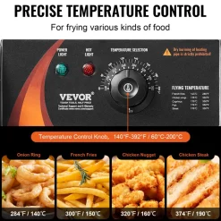 VEVOR Commercial Deep Fryer, 3000W Electric Turkey Fryer with 3 Removable Baskets, Large Capacity 18Qt / 17L Stainless Steel Countertop Single Oil Fryer, for Kitchen Restaurant Use, Silver