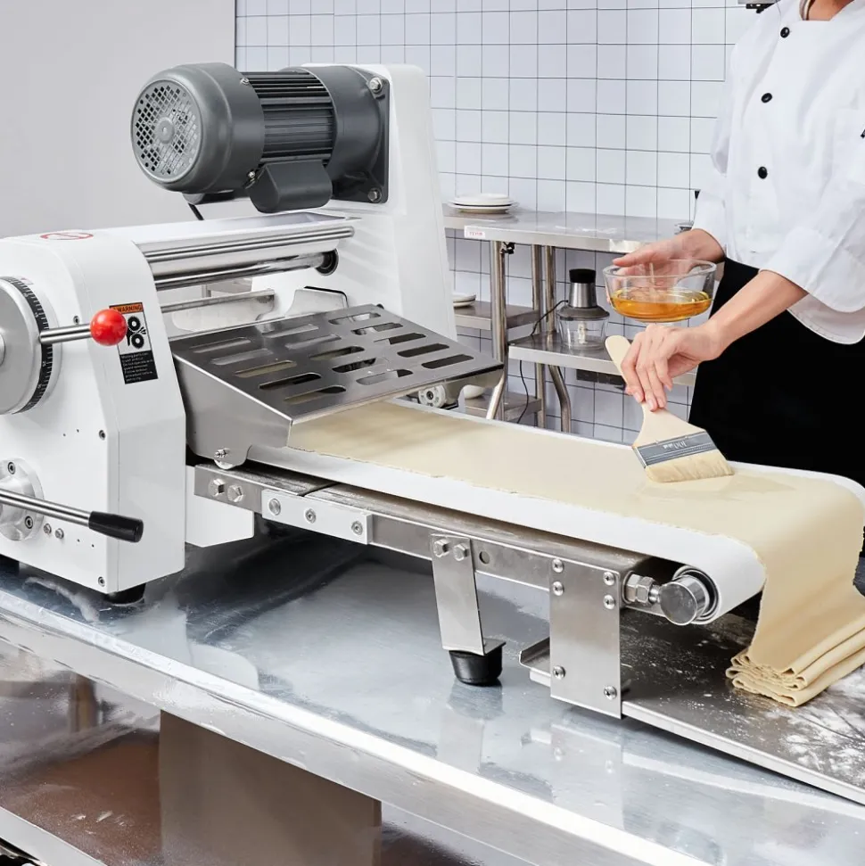 VEVOR Commercial Dough Sheeter Machine, 19.7-Inch Reversible Puff Pastry Sheeter and Fondant Roller, Electric Dough Roller 0-1.4" Adjustable Thickness, Folding Dough Sheeter for Bakeries, Pastries