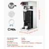 VEVOR Commercial Drip Coffee Maker, 16-17 Cups Machine with 2.5 L Thermal Carafe, Keep Warm for 4 Hours, Stainless Steel Brewer with Auto Water Filling, for Restaurant, Office, Coffee Shop & Home