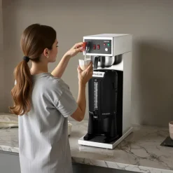 VEVOR Commercial Drip Coffee Maker, 16-17 Cups Machine with 2.5 L Thermal Carafe, Keep Warm for 4 Hours, Stainless Steel Brewer with Auto Water Filling, for Restaurant, Office, Coffee Shop & Home