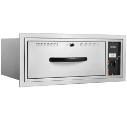 VEVOR Commercial Electric Drawer Warmer, Three-Drawer Stainless Steel Food Warmer, Freestanding Compact Warming Drawer Cabinet, 85°F–185°F Wide Temperature Range, for Restaurant, Hotel Buffet & Bakery
