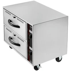 VEVOR Commercial Electric Drawer Warmer, Single-Drawer Stainless Steel Food Warmer, Freestanding Standard Warming Drawer Cabinet, 85°F–185°F Wide Temperature Range, for Restaurant, Hotel & Bakery