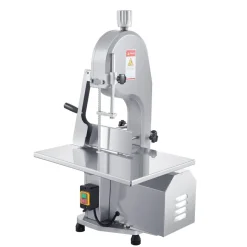 VEVOR Commercial Electric Meat Bandsaw, 1800W Stainless Steel Countertop Bone Sawing Machine, Workbeach 15