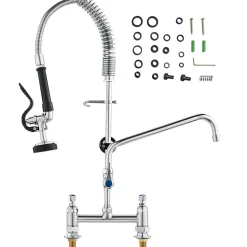 VEVOR Commercial Faucet with Pre-Rinse Sprayer, 26
