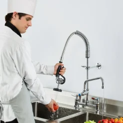 VEVOR Commercial Faucet with Pre-Rinse Sprayer, 26