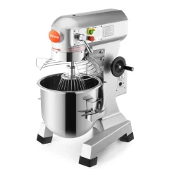 VEVOR Commercial Food Mixer 10Qt 450W 3 Speeds Adjustable 110/178/390 RPM Heavy Duty 110V with Stainless Steel Bowl Dough Hooks Whisk Beater Premium for Schools Bakeries Restaurants Pizzerias
