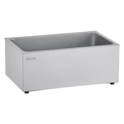 VEVOR Commercial Food Warmer, 1200W Electric Stainless Steel Steam Food Warmer, Fast Heating Countertop Buffet Bain Marie with Soup & Perforated Ladles, for Catering, Restaurants, Parties, Buffets