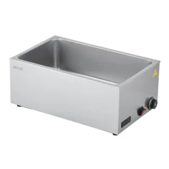VEVOR Commercial Food Warmer, 1200W Electric Stainless Steel Steam Food Warmer, Fast Heating Countertop Buffet Bain Marie with Soup & Perforated Ladles, for Catering, Restaurants, Parties, Buffets