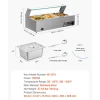 VEVOR Commercial Food Warmer 19QT Bain Marie 1200W Electric Buffet Warmer Steam Table Food Warmer Countertop Stainless Steel Food Warmer Wet or Dry Use for Parties, Catering and Restaurant