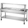 VEVOR Commercial Food Warmer, 8 Pans + 2 Pots Electric Steam Table, 1800W Professional Buffet Catering Food Warmer with Shield Undershelf Wheels, Stainless Steel Server for Party Restaurant