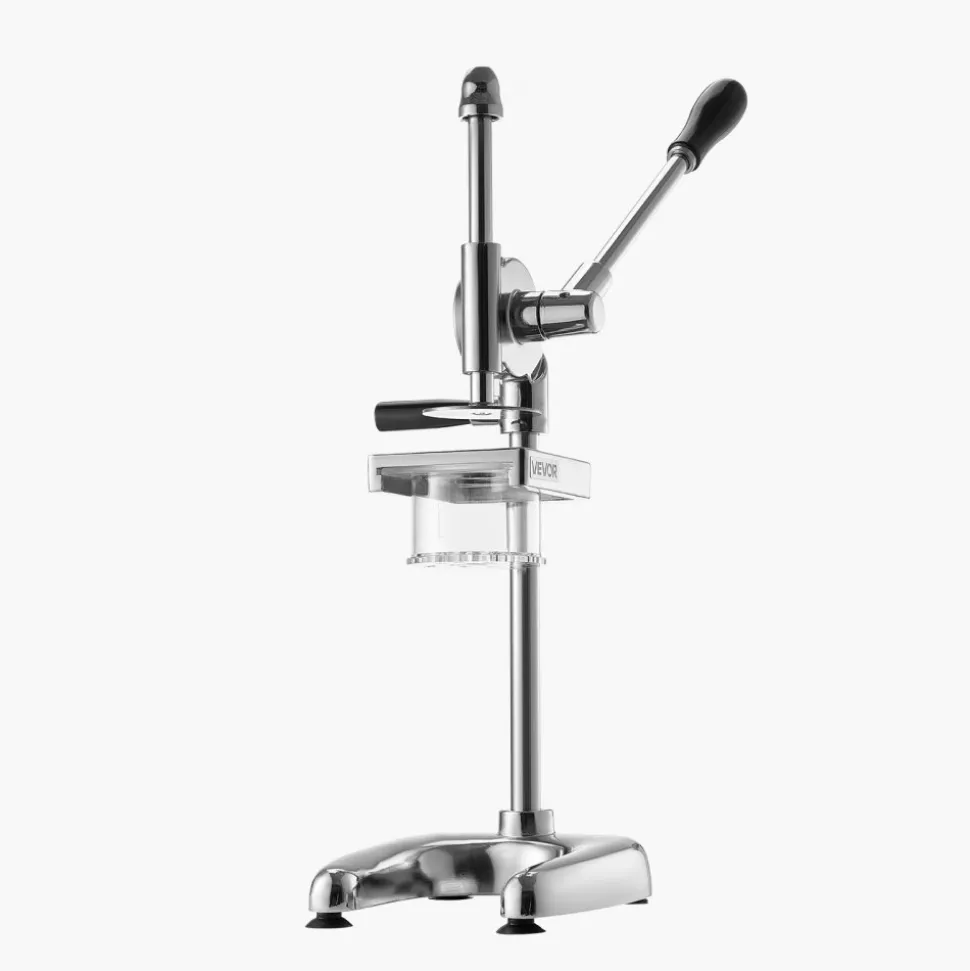 VEVOR Commercial French Fry Cutter, Stainless Steel Fried Potato Strips Squeezer, Long French Fries Maker with Pull-out Extruder, Manual Mashed Potato Squeezer Machine for Restaurants & Home Kitchen