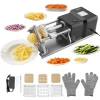 VEVOR Commercial French Fry Cutter, Stainless Steel Vegetable Fruit Chopper with 3 Replacement Blades 1/2-Inch 3/8-Inch 1/4-Inch, Electric Potato Slicer Dicer for Restaurants & Home Kitchen