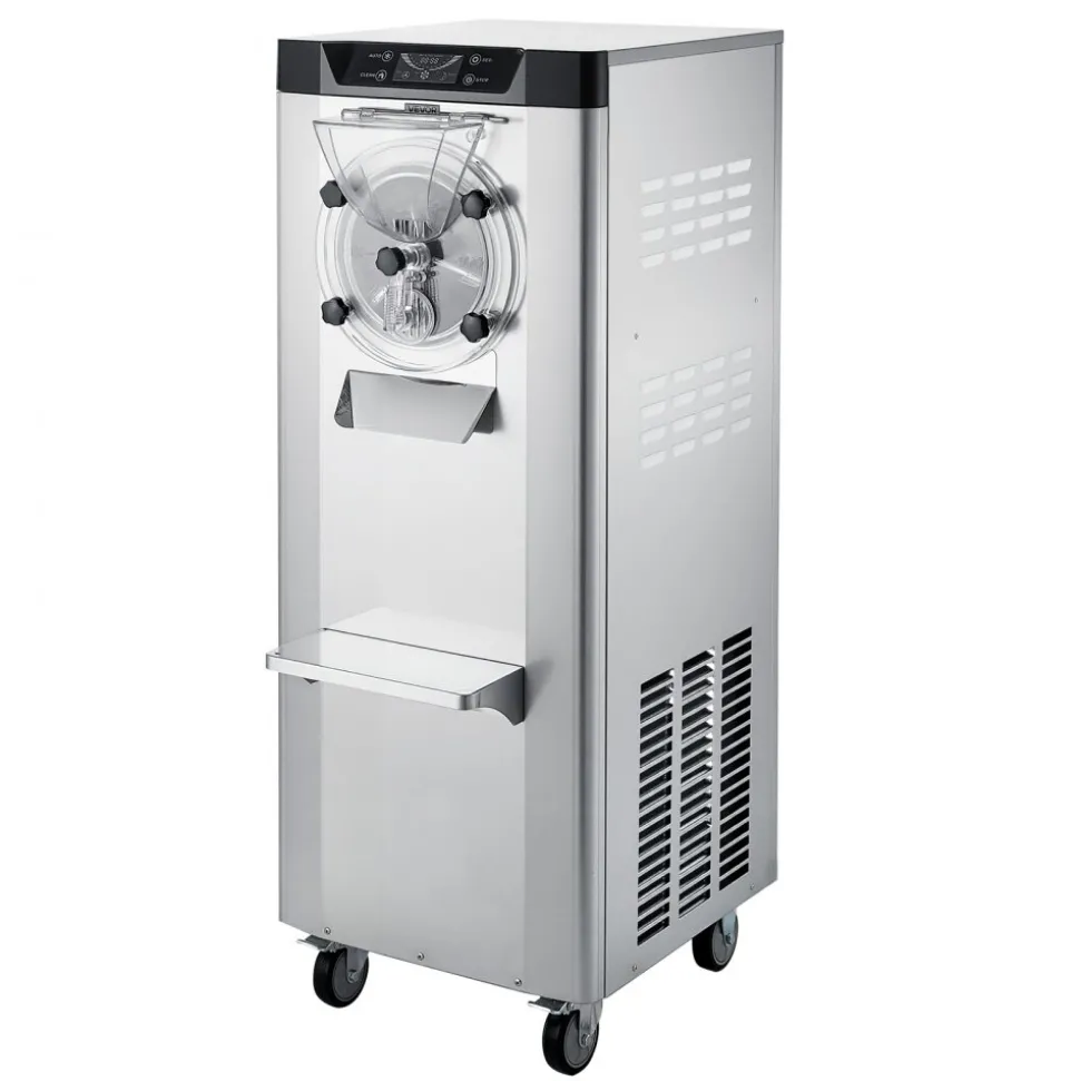 VEVOR Commercial Hard Ice Cream Machine, 2400W 3.17 to 5.28 Gallons per Hour, Gelato Hard Serve Ice Cream Maker with 10L 304 Stainless Steel Cylinder, Auto Clean LED Panel for Snack Bar Restaurants