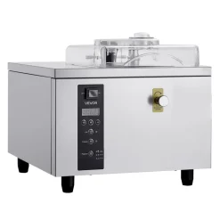 VEVOR Commercial Hard Ice Cream Machine, 500W 1.32 Gal/Hour, Gelato Hard Serve Ice Cream Maker with 2.8L 304 Stainless Steel Cylinder, Auto Clean LED Panel High Productivity for Snack Bar Restaurants