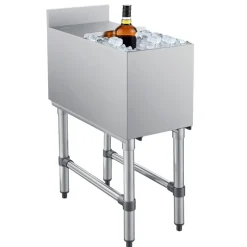 VEVOR Commercial Ice Bin, 39.6 Qt Max Capacity, 12 x 24 x 33 Inch Stainless Steel Ice Chest with Sliding Lid, 24H Long-Lasting Insulation, Cooler Cart Cocktail Unit for Bar Restaurant Pub, NSF