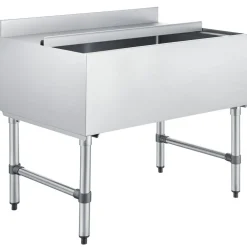 VEVOR Commercial Ice Bin, 134.7 Qt Max Capacity, 36 x 24 x 33 Inch Stainless Steel Ice Chest with Sliding Lid, 24H Long-Lasting Insulation, Cooler Cart Cocktail Unit for Bar Restaurant Pub, NSF