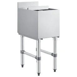 VEVOR Commercial Ice Bin, 29.6 Qt Max Capacity, 12 x 19 x 33 Inch Stainless Steel Ice Chest with Sliding Lid and Bottle Holders, Cooler Cart Cocktail Unit for Bar Restaurant Pub, NSF Certified
