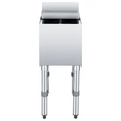 VEVOR Commercial Ice Bin, 29.6 Qt Max Capacity, 12 x 19 x 33 Inch Stainless Steel Ice Chest with Sliding Lid and Bottle Holders, Cooler Cart Cocktail Unit for Bar Restaurant Pub, NSF Certified