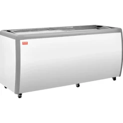 VEVOR Commercial Ice Cream Display Case, 20 Cu.ft Chest Freezer, Restaurant Gelato Dipping Cabinet Top Deep Freezer with Locking Casters, Sliding Glass Door, LED Lighting, Hold 12 Ice Cream Tubs