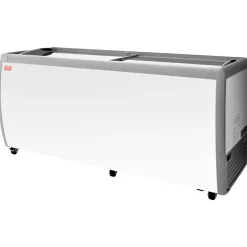 VEVOR Commercial Ice Cream Display Case, 20 Cu.ft Chest Freezer, Restaurant Gelato Dipping Cabinet Top Deep Freezer with Locking Casters, Sliding Glass Door, LED Lighting, Hold 12 Ice Cream Tubs