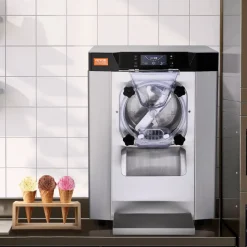 VEVOR Commercial Ice Cream Machine, 12 L/H Yield, 1713W Single Flavor Countertop Hard Serve Ice Cream Maker,  4.5L Stainless Steel Cylinder, LED Panel Auto Clean Pre-cooling, for Restaurant Snack Bars